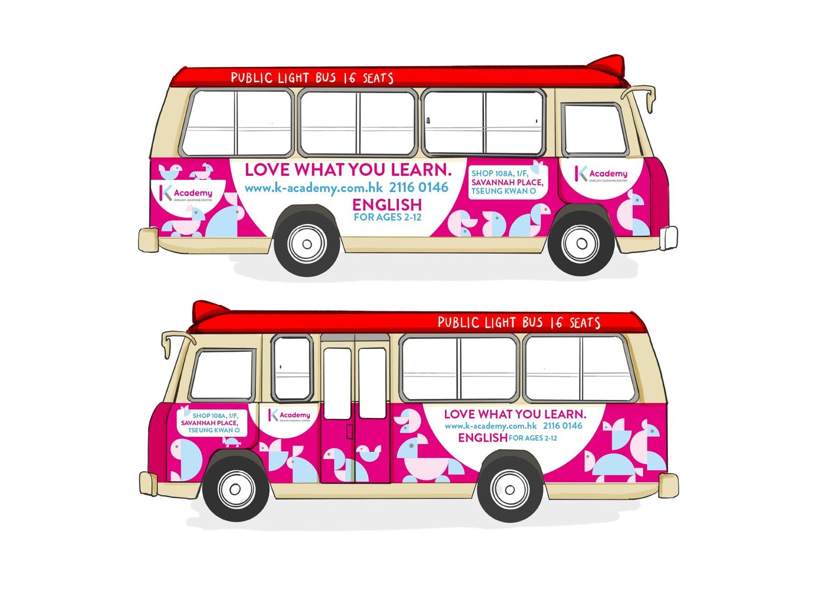 K Academy Minibus Sticker 2
