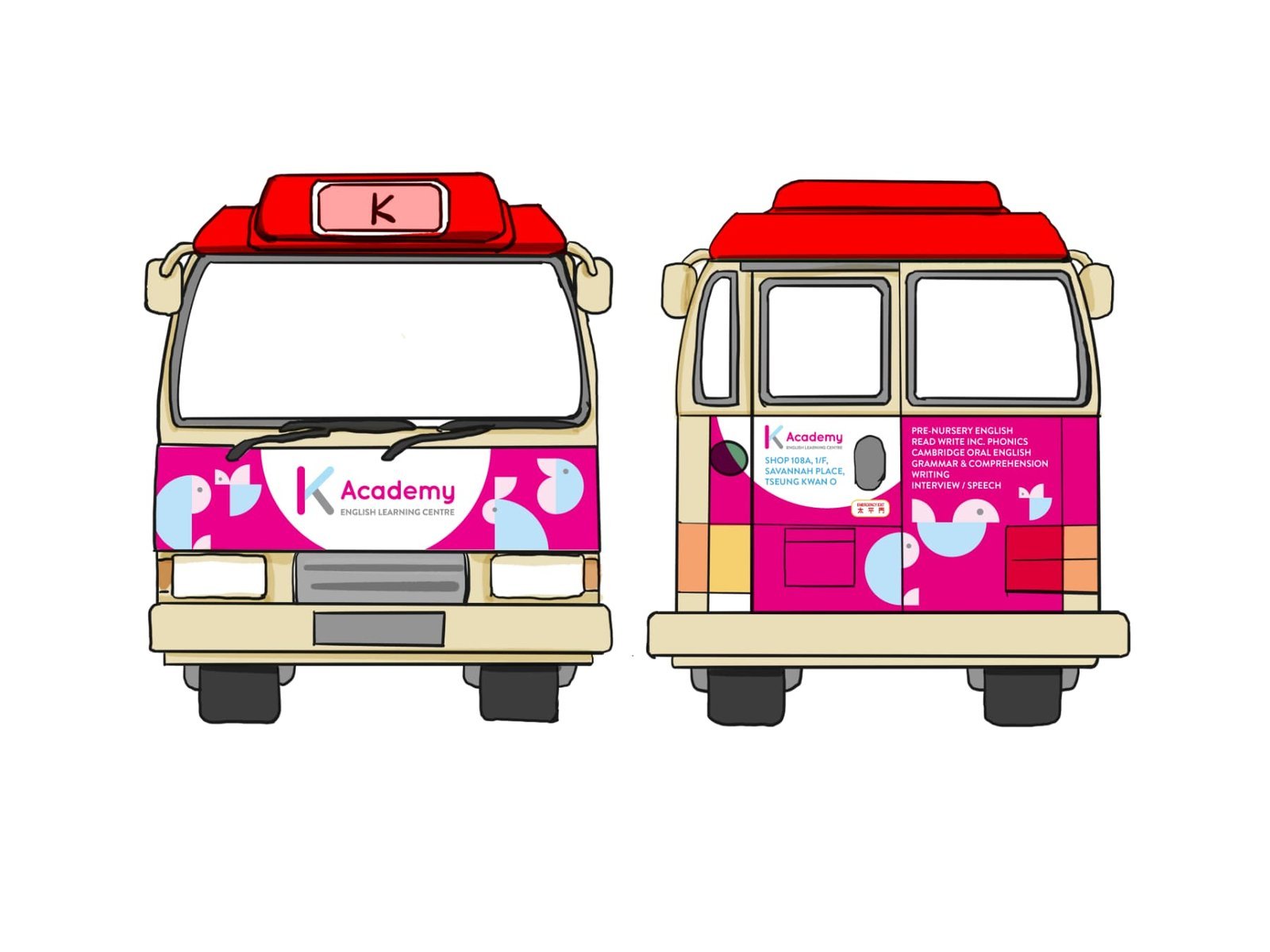 K Academy Minibus Sticker 3